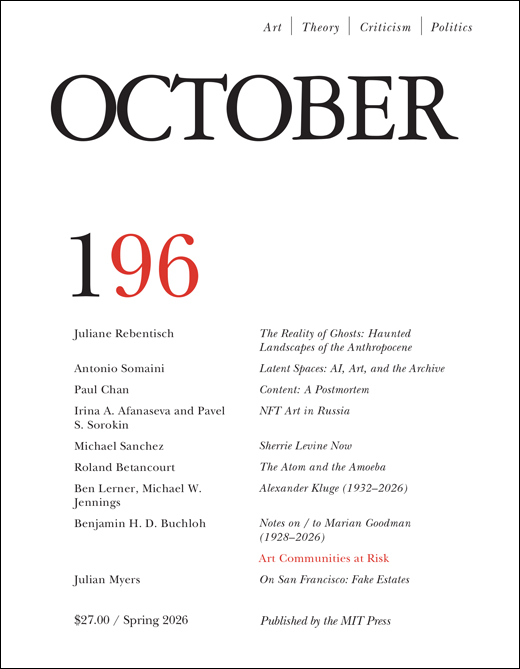 Notes on / to Marian Goodman (1928–2026) | October | MIT Press